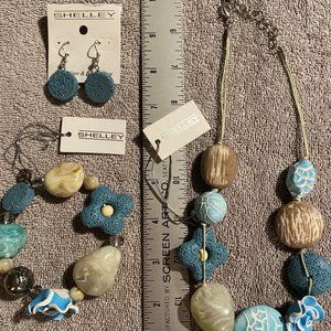 SHELLY Turquoise beach celebration set